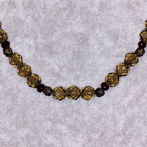 📿 Quartz & Garnet Necklace